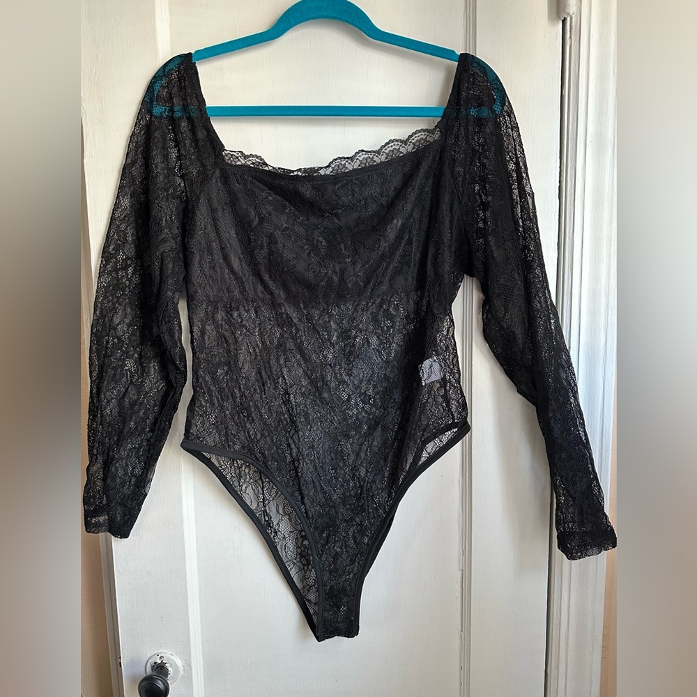 Black lace bodysuit